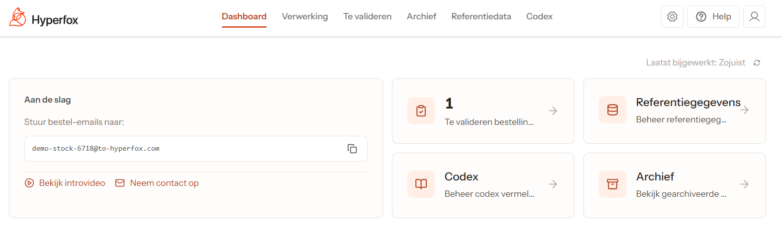 Ordermail-adres en introductie
