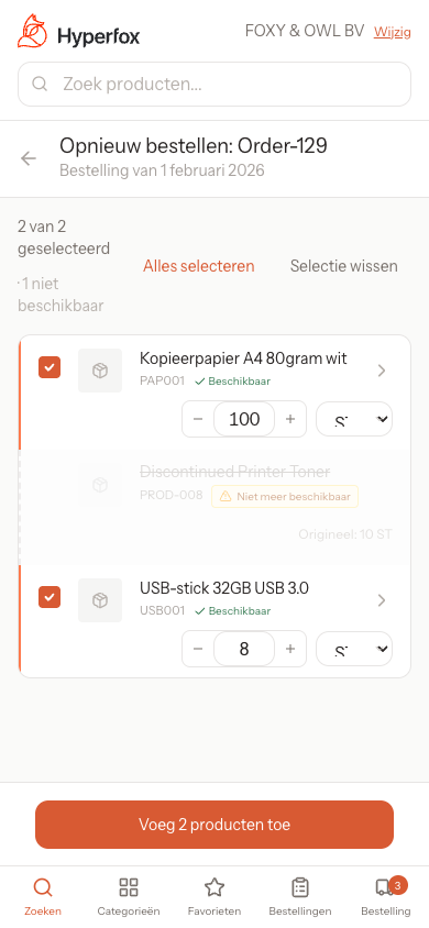 Mobiel opnieuw bestellen