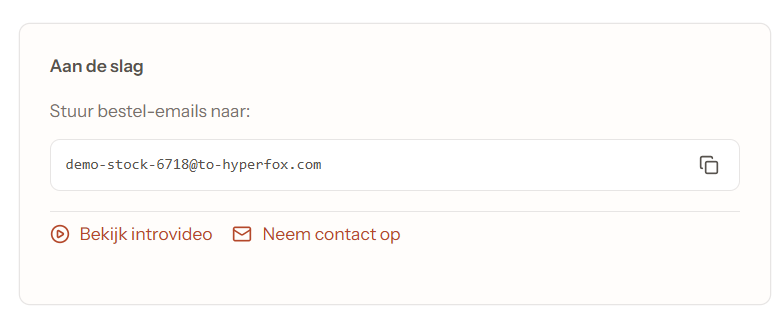 Ordermail-adres kopiëren